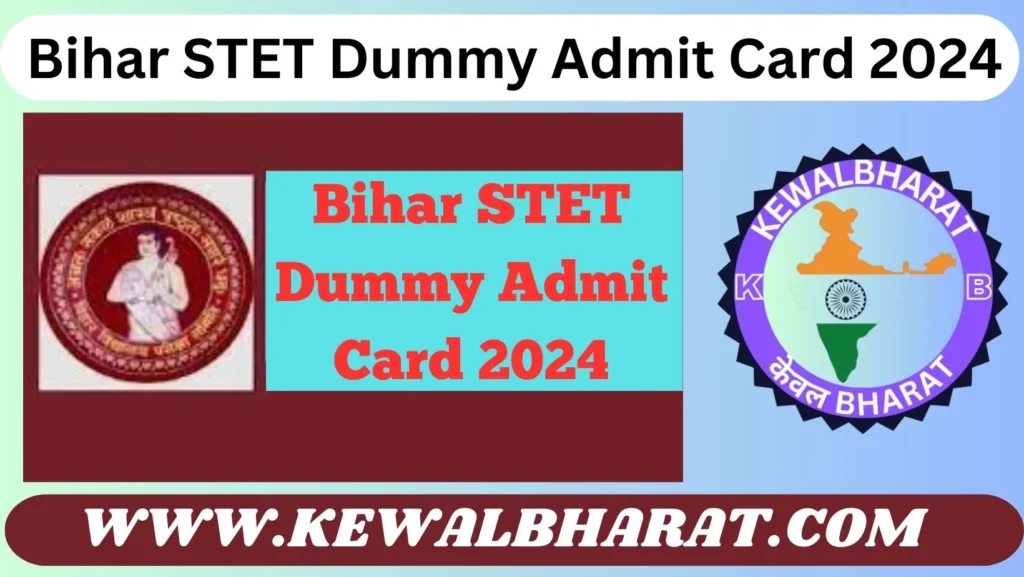 Bihar STET Dummy Admit Card 2024